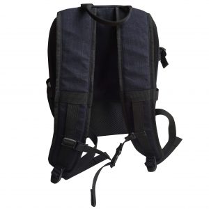 Navy blue hemp backpack for trekking