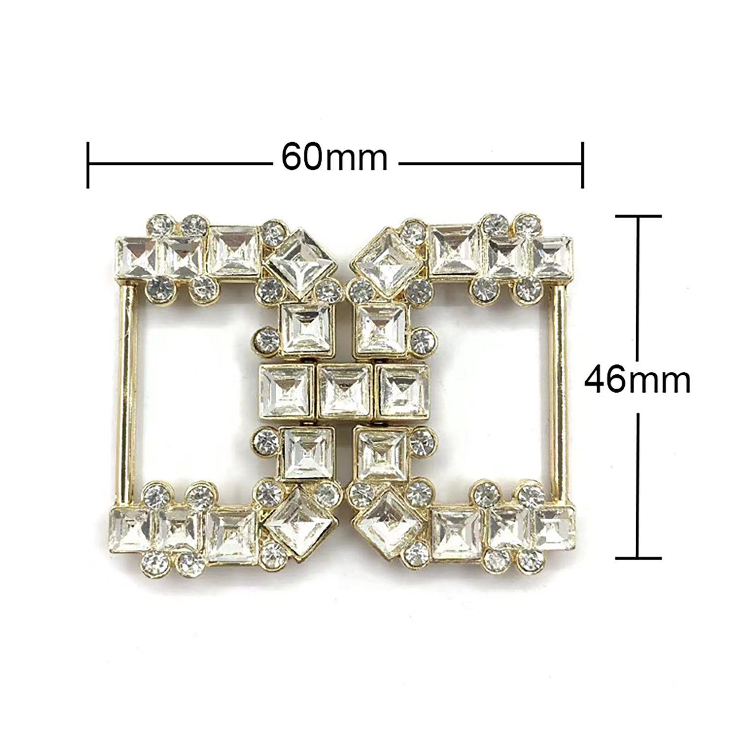 High end cc crystal buckle in 60 x 46 cm