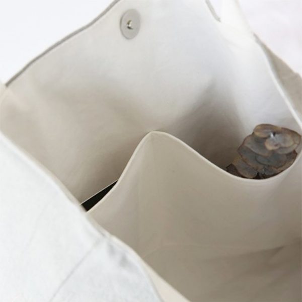 interior of cotton tote bag
