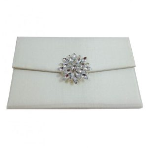 Luxury silk wedding envelope