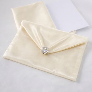 ivory silk envelope pouch for invitation card and luxury gift packaging
