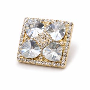 Large gold wedding brooch