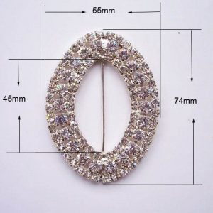 Large oval buckle for wedding cards and embellishment