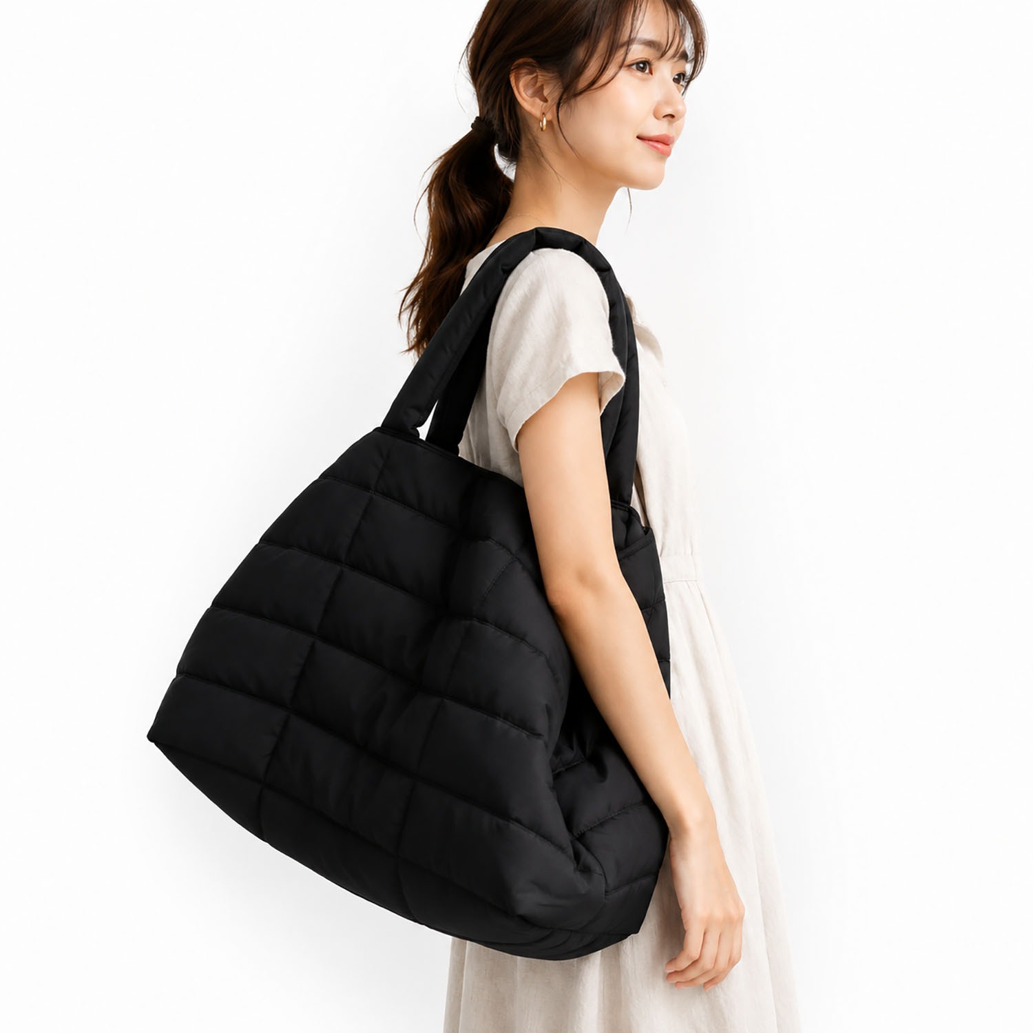 large quilted cotton tote bag Thailand