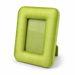 light green padded silk photo frame
