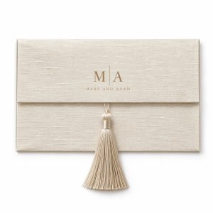 luxury custom logo silk name card holder