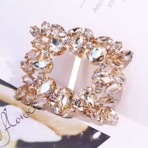 Luxury golden rhinestone buckle from Thailand