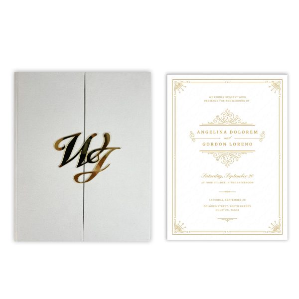 Monogram invitation folio