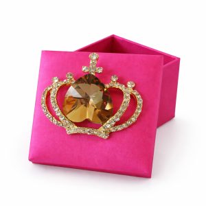 Luxury pink silk favor box
