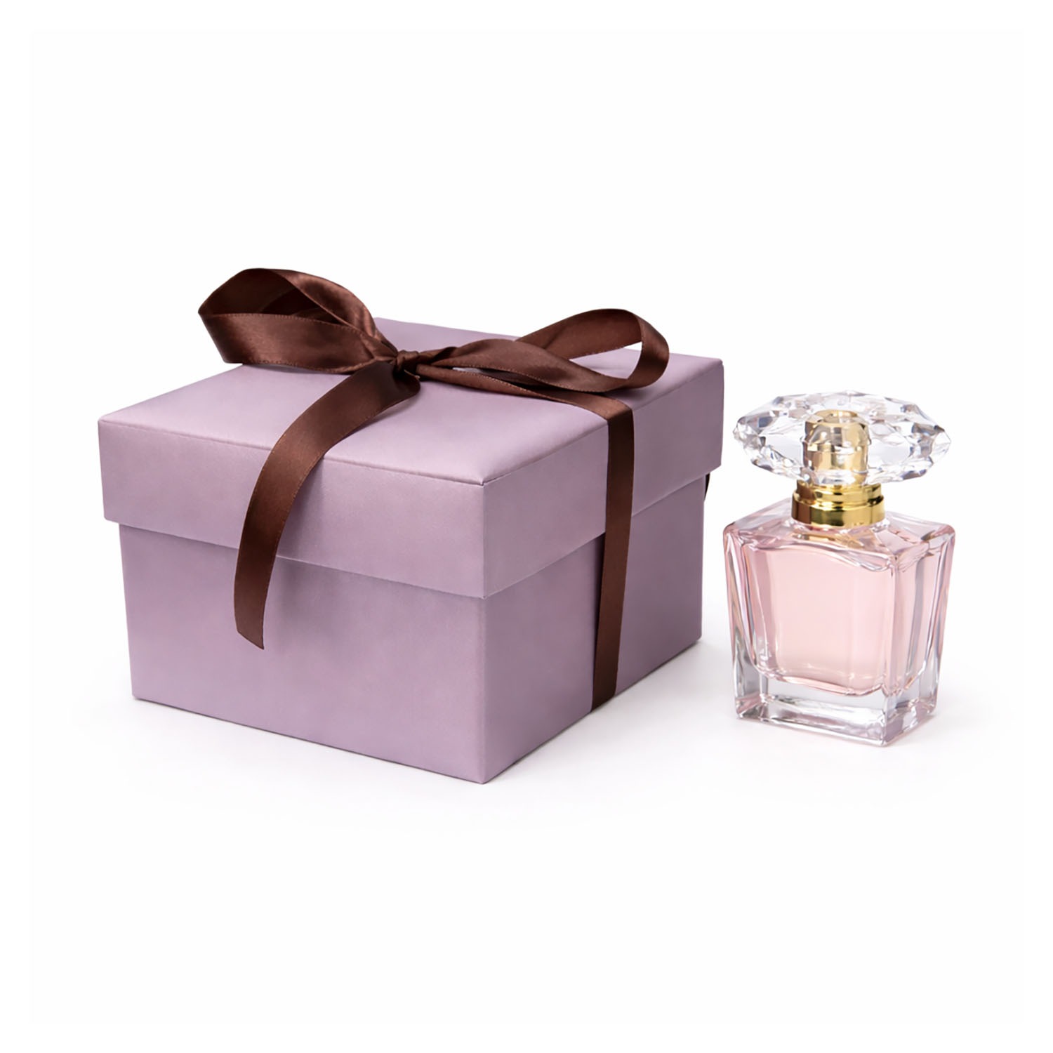Luxury perfume bottle silk box