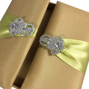 luxury silk wedding box