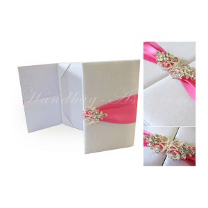Luxury white wedding folder