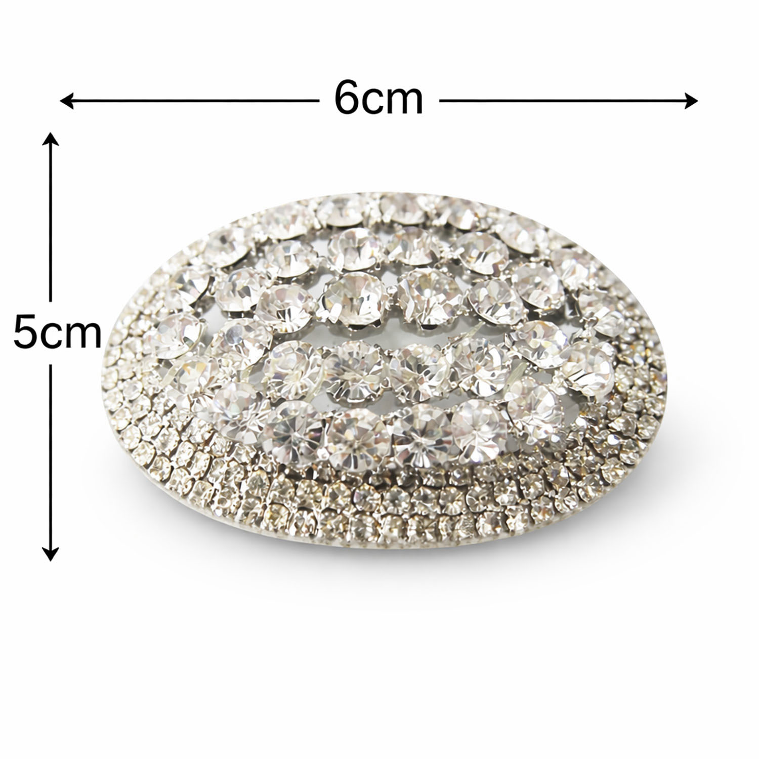Measurements large oval wedding brooch