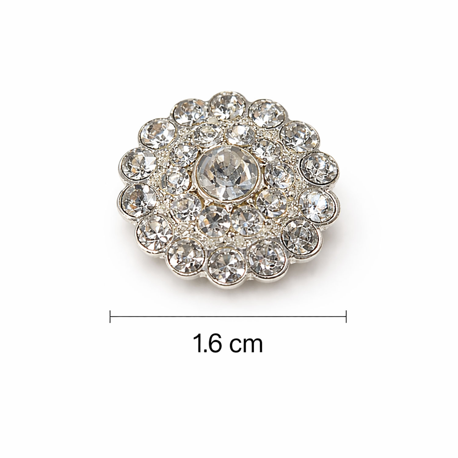 Measurements of rhinestone button