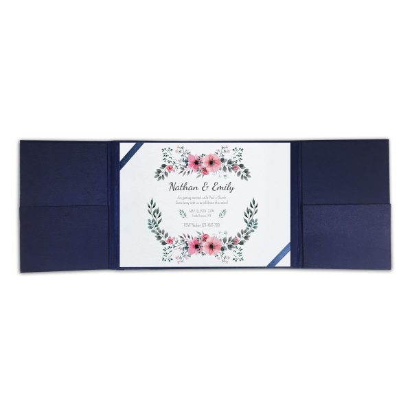 Luxury monogram invitation gatefold design