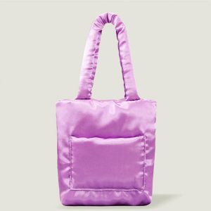 Pink silk shoulder bag