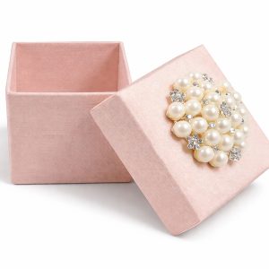 Blush Pink Dupioni Silk Wedding Favor Boxes
