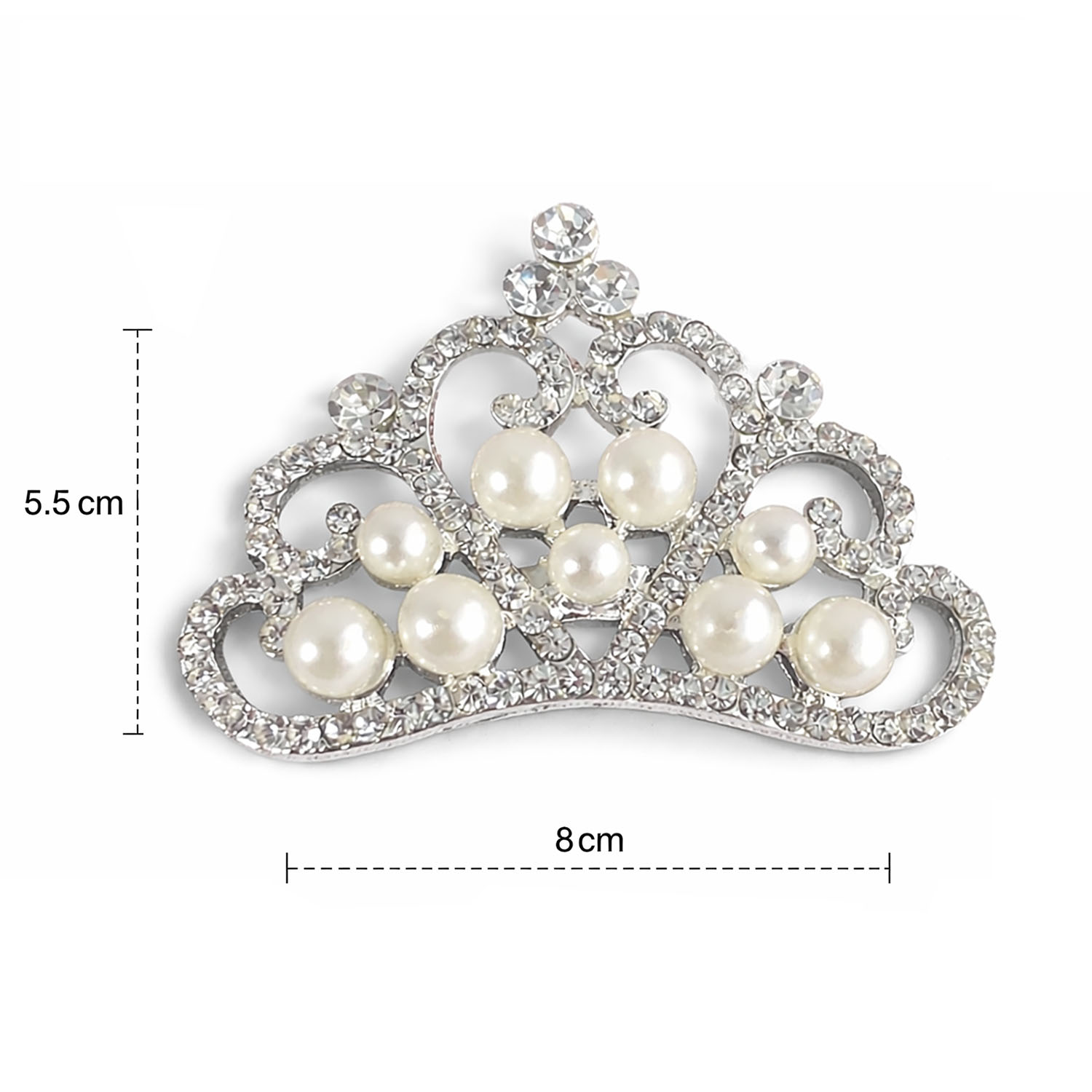 Measurements of our pearl crown brooch