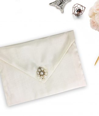 Pearl wedding pouches for invitations