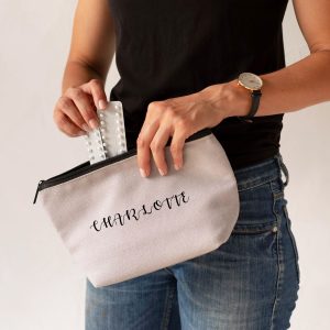 personalized canvas cosmetic bags