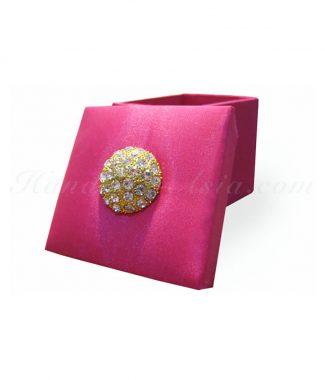 fuchsia pink handmade wedding favor box