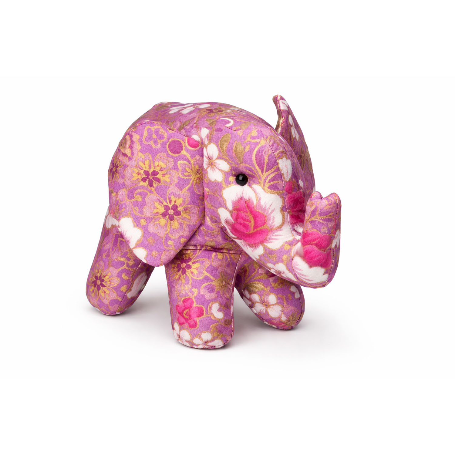 Printed pink and blush elephant from Chiang Mai, Thailand
