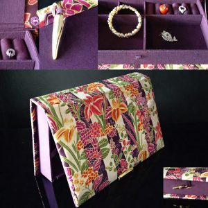 Printed cotton jewelry storage box