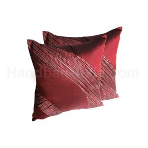 Red Thai silk cushion set