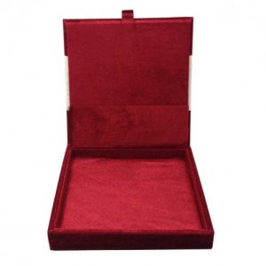velvet cloth boxed wedding invitation