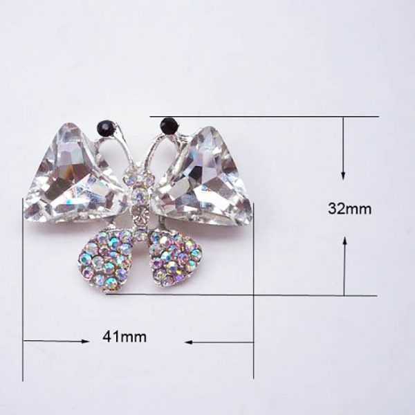 butterfly brooch for wholesale with rhinestones from Thailand