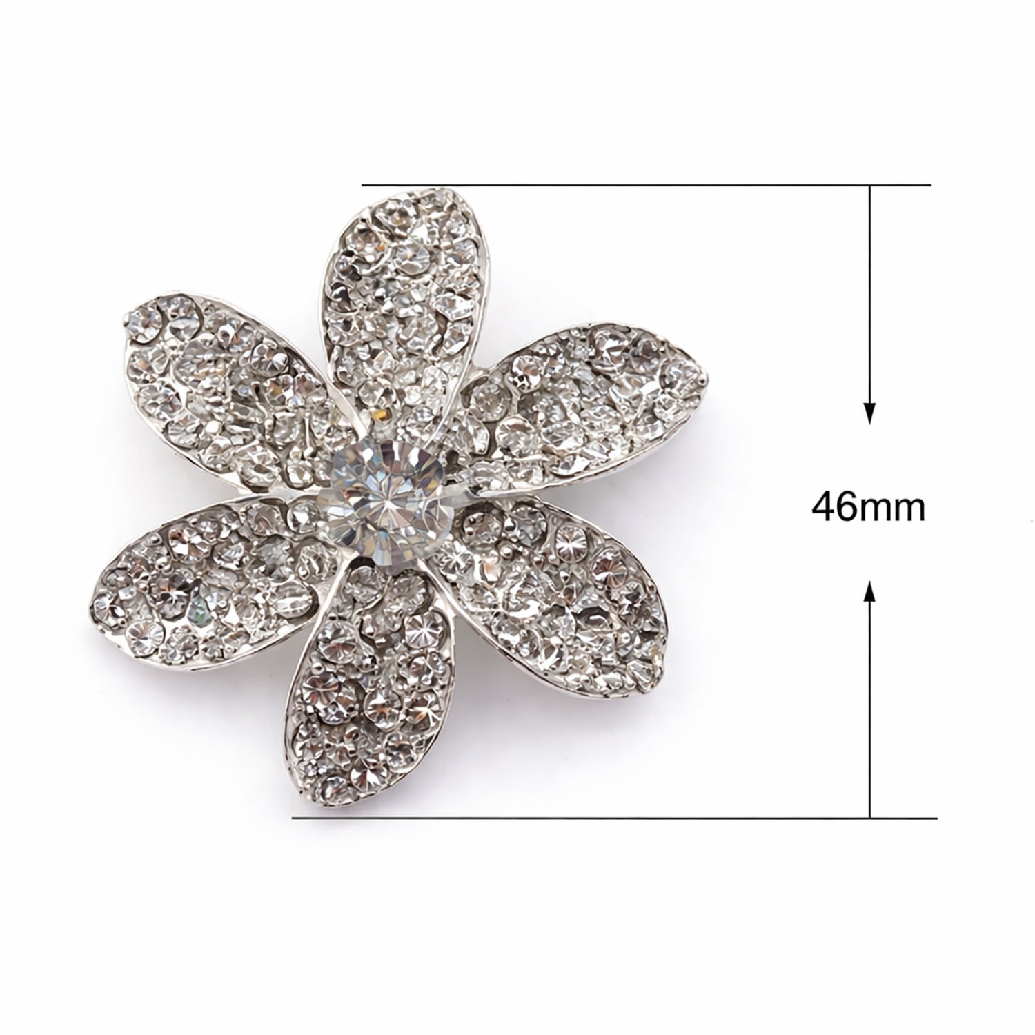Rhinestone brooch with lilawadee flower design from Thailand