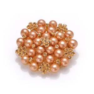 Rose gold cluster brooch