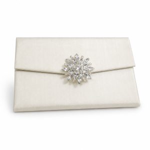 Luxurious Ivory Silk Wedding Envelope