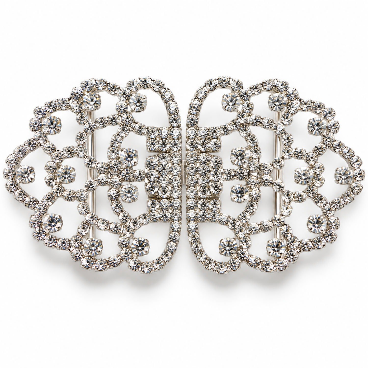 Silver rhienstone clasp wedding embellishemnt