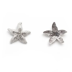 Silver starfish brooch