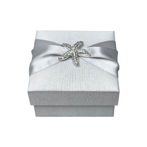 starfish brooch silk favor box