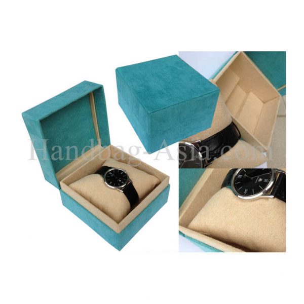 Luxury handmade suede watch box