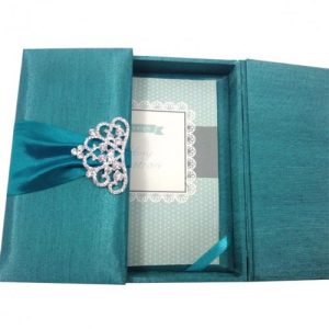 silk invitation box