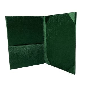 Green velvet invitation folio