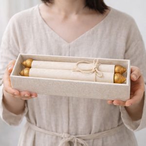 Vintage scroll invitation set from Chiang Mai