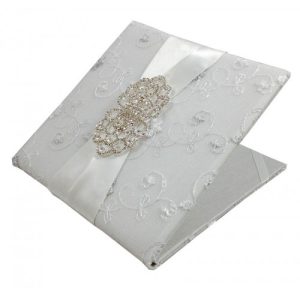 White lace inviattion pocket folder for wedding cards