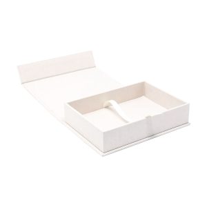 Natural white linen photo box from Thailand