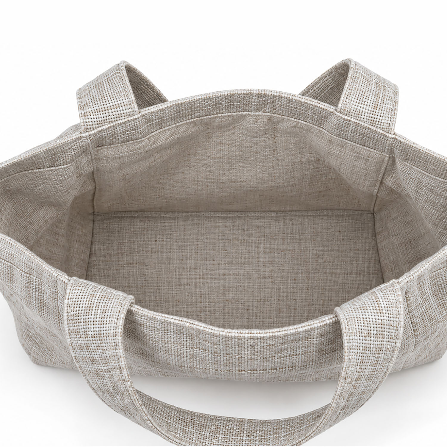 interior look hemp grocery bag