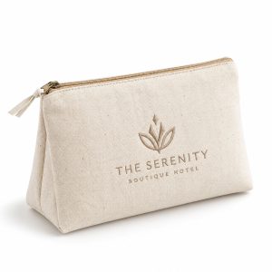 Custom Embroidered Cotton Cosmetic Bag