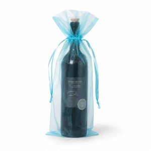 Premium Gift Organza Wine Bottle Bag with Drawstring Closure