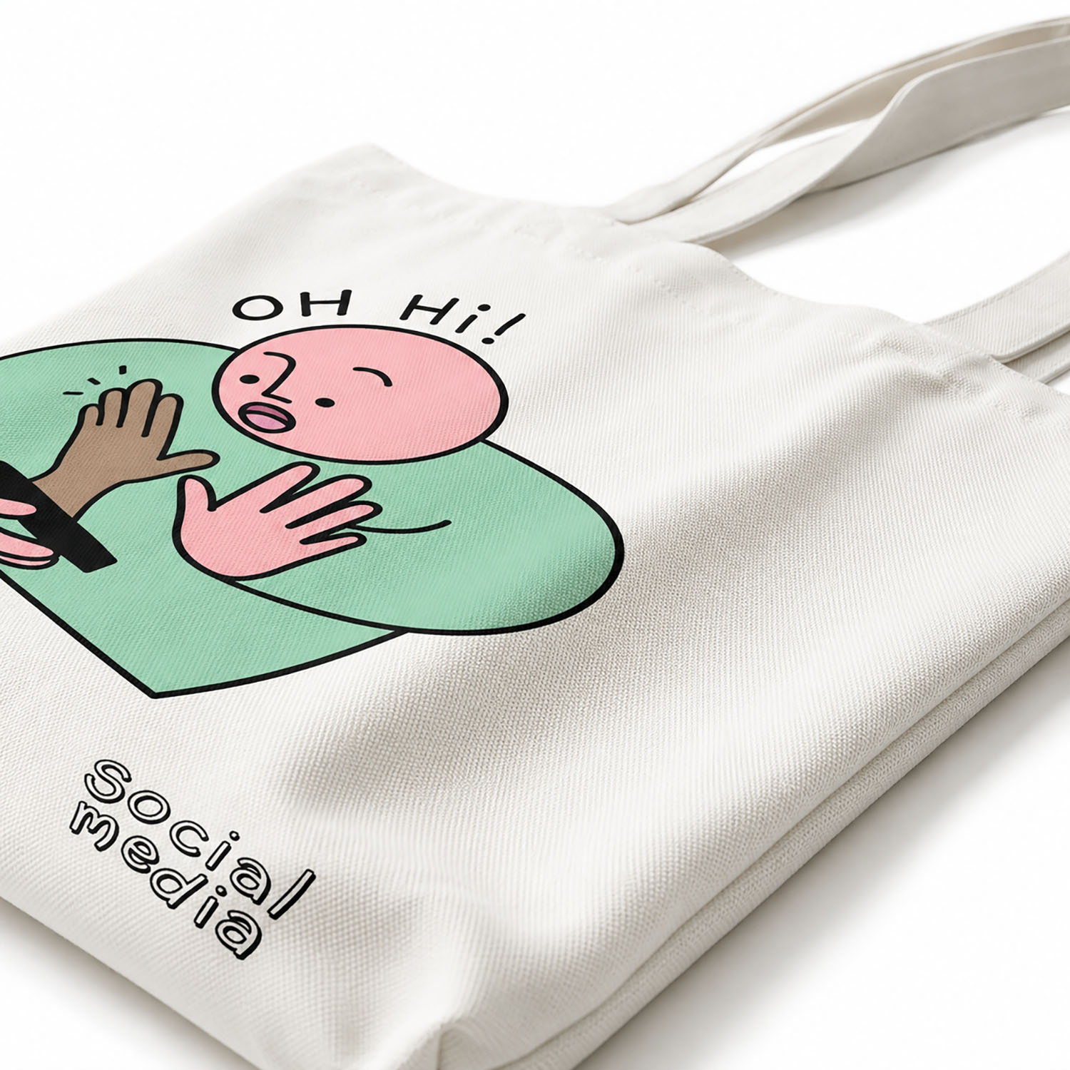 Custom Printed Cotton Shoulder Shopping Bag - Image 2
