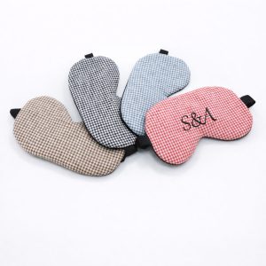 Custom embroidered cotton eye mask