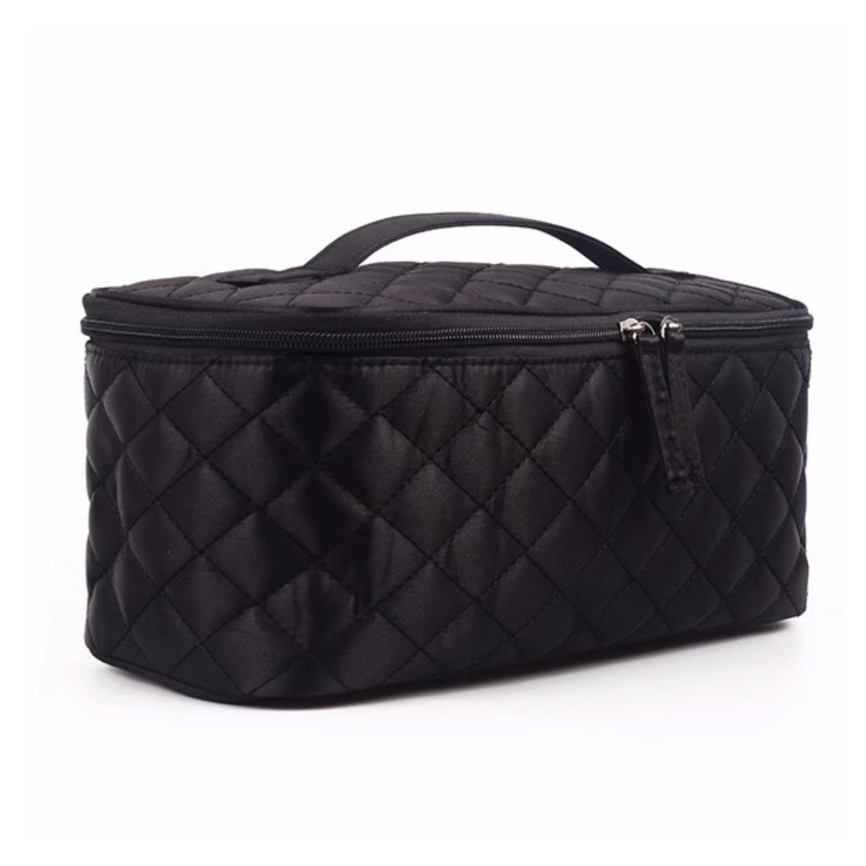 The Quilted Small Cosmetic Bag, Black - 59962