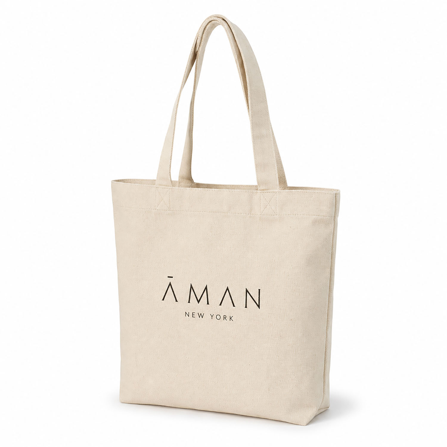 Custom logo canvas tote bag