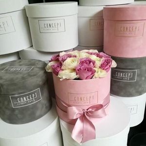 Custom logo round flower boxes